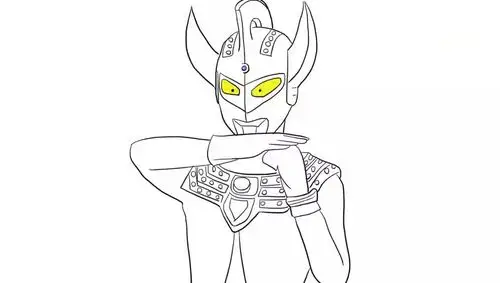 怎么画泰罗奥特曼的简笔画?