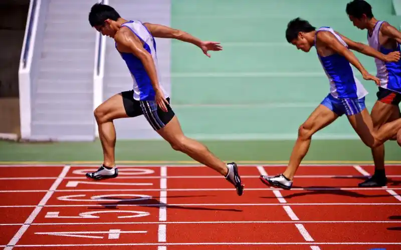 田径赛道上的冲刺,高清图片,电脑桌面-壁纸族