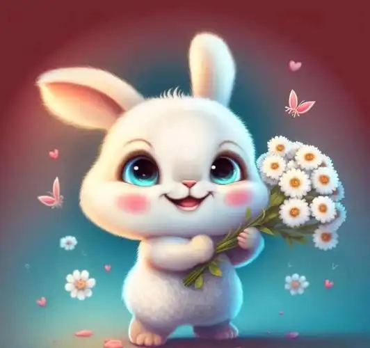 小兔子头像|笑口常开