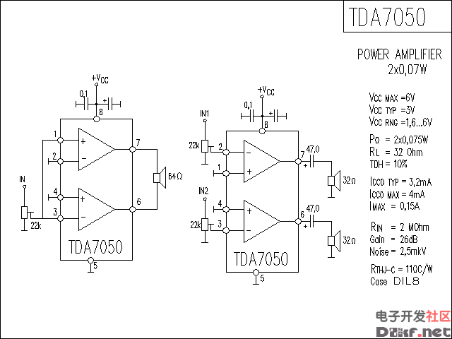 tda7050功放电路