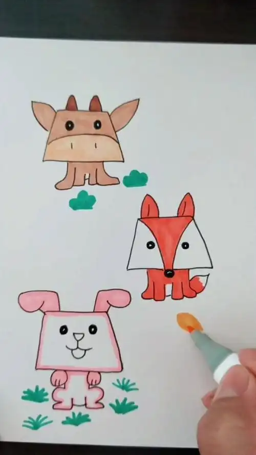 梯形变身小动物(二)