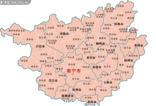 广西地图全图矢量下载