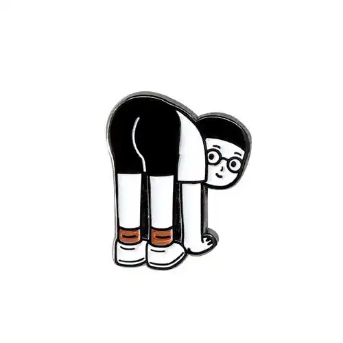 finerworld金属俏皮搞怪徽章胸针主题现货胸针