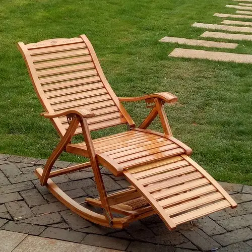 竹椅子 靠背椅_摇摇椅竹躺椅家用可折叠椅子夏天午睡乘凉椅老人休闲