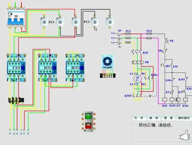 星三角降压启动如何用时间继电器控制接线步骤一一讲解