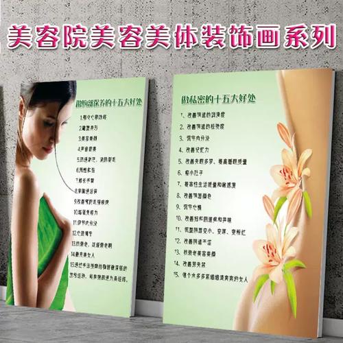美容院装饰画挂画美容美体装饰品女人私密图片保养胸部乳房痣壁画