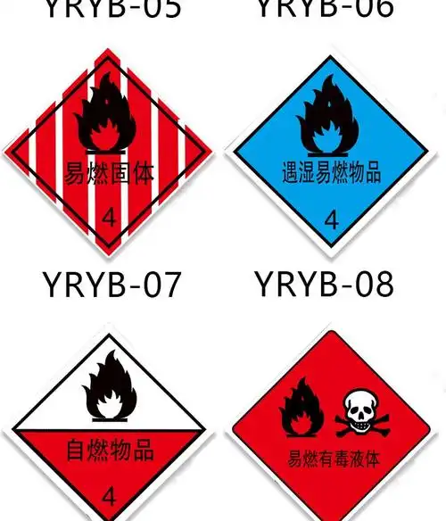 性安全告知卡易爆危险物品标识贴有毒有害标识牌 易燃有毒液体一张 15