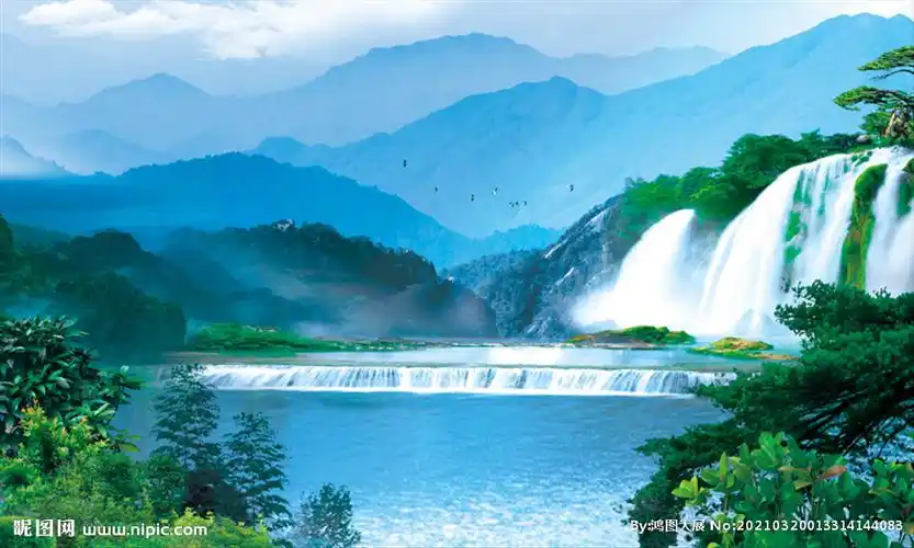 山水风景画图片