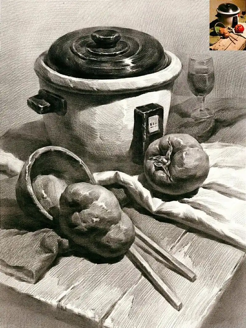 素描静物组合高清范画