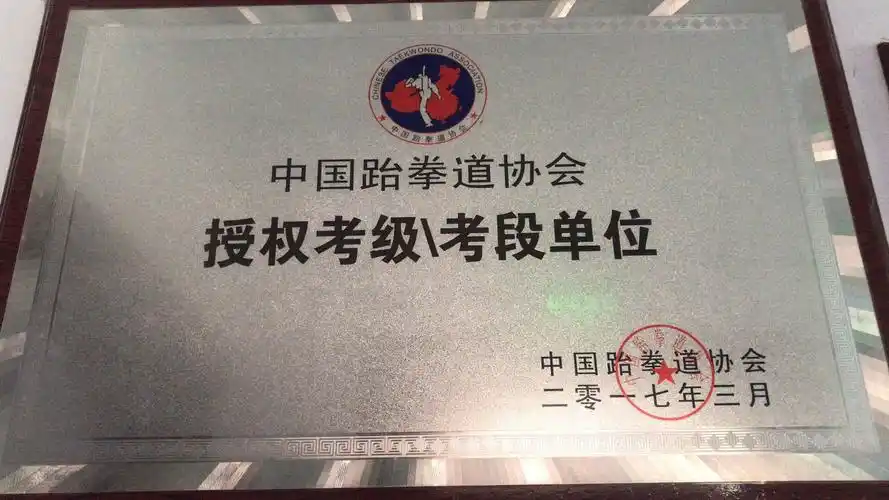 中国跆拳道协会晋级考段单位.