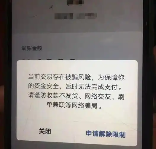 转了几次,银行卡都显示"当前交易存在被骗风险,已被限制转账"