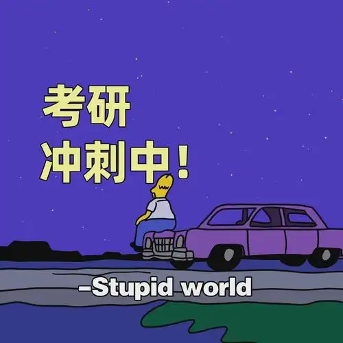 考研冲刺中ystupidworld好看的朋友圈背景图