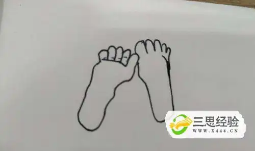 小脚丫简笔画怎么画,怎么画双脚简笔画