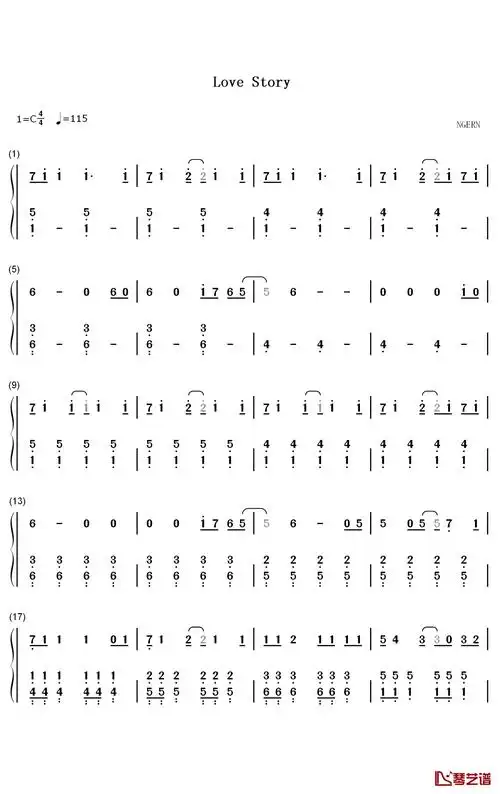 taylor swift钢琴简谱-数字双手-taylor swift1