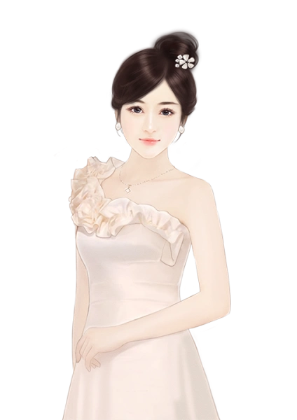 穿着礼服的立绘女生