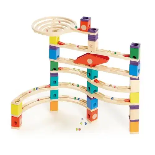 轨道hape儿童积木滑道拼装玩具颗粒木制弹珠其它早教玩具类