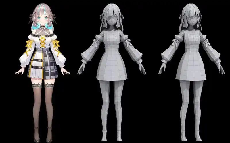 【3dmax角色教程】卡通二次元人物建模,模型布线基础讲解教学_哔哩