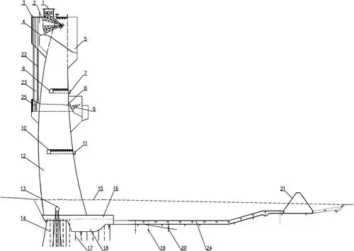 cn207775831u_一种非对称双曲碾压混凝土拱坝结构有效