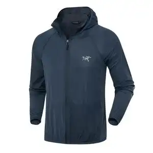 新款夏季始祖鸟防晒服男户外运动连帽轻薄弹力速干皮肤衣夹克外套