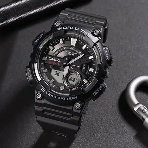 特卖】卡西欧(casio)男表 户外运动防水 学生电子表aeq-110w-1a优惠券