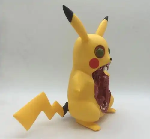 吸血鬼恐怖皮卡丘_公仔手办_恶魔饥饿皮加超q版手办模型摆件盒装