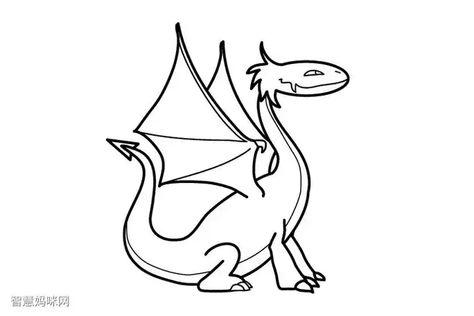 龙喷水的照片简笔画