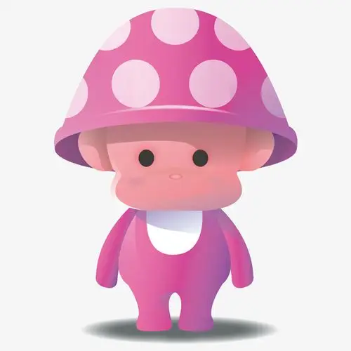 手绘卡通蘑菇素材