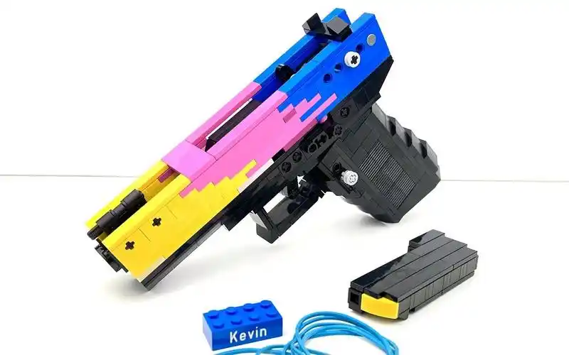 乐高glock18反冲橡皮筋枪moc作品