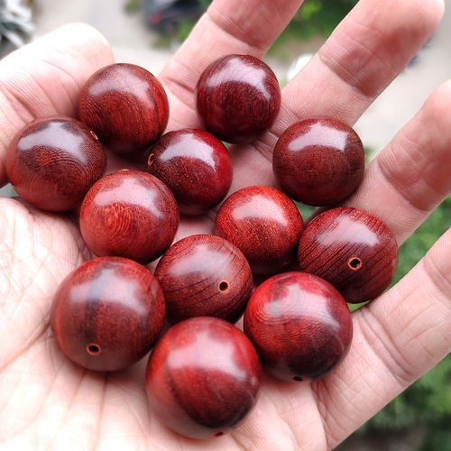 青陌科檀佛珠手串男款文玩老料手工不打打蜡佛珠