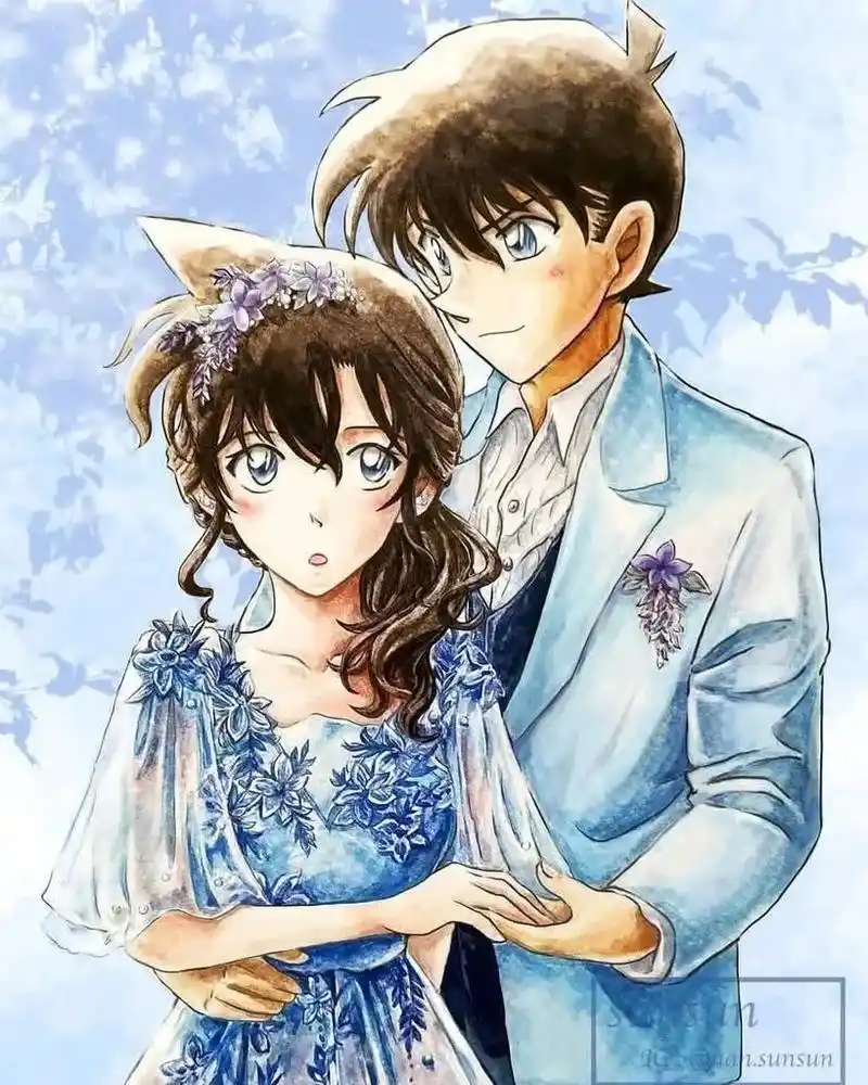 名侦探柯南宝藏画师.官配cp~新兰,平和,真园,快青 #名侦 - 抖音