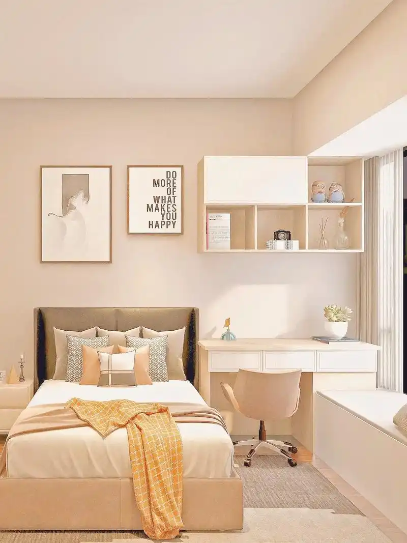 儿童房房这样设计,飘窗做个书桌.大家喜欢嘛?#同城精选装修 - 抖音