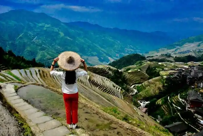 龙脊梯田,人间奇迹,世外桃源.
