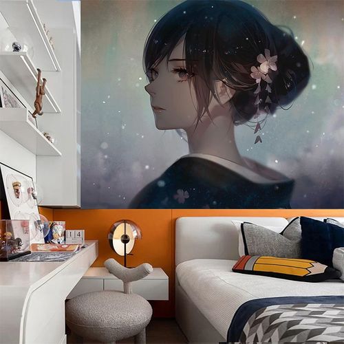 三体智子动漫二次元美女海报墙贴宿舍卧室墙纸超大壁纸贴纸装饰画