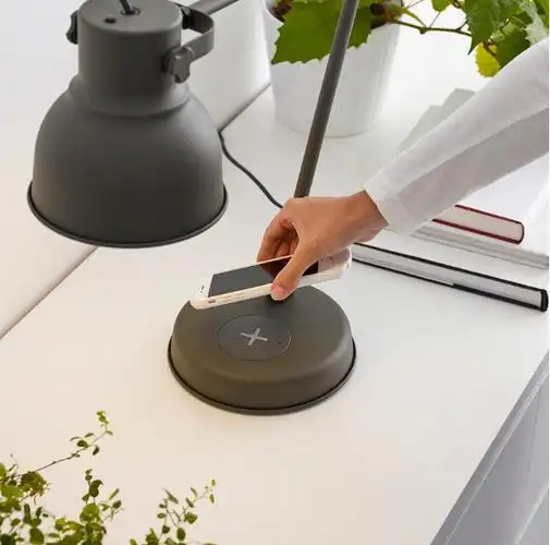 ikea宜家正品赫克塔工作灯带无线充电台灯看书阅读台灯(护眼灯