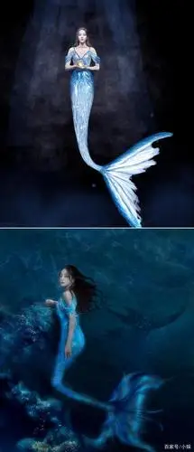 迪丽热巴美人鱼造型,布灵布灵的美人鱼公主,太令人陶醉了!