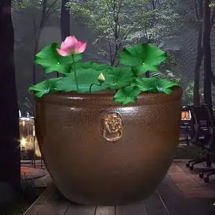 景德镇陶瓷缸水缸荷花莲缸落地大鱼缸风水缸家居客厅酒店庭院摆件