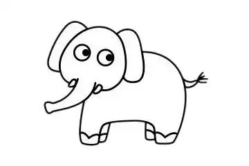 大象简笔画步骤图解教程大象简笔画超简单画法:大象是陆地上的哺乳