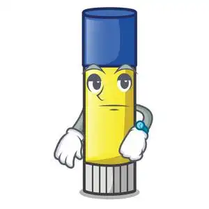 在胶棒矢量插图上等待可爱的卡通照片