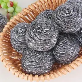 余裕100只特大号钢丝球厨房家用洗碗不锈钢锅刷清洁球带手柄批发