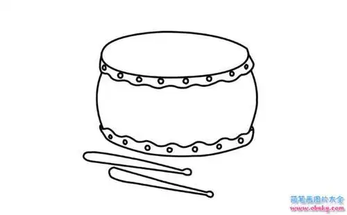 鼓的简笔画最简单