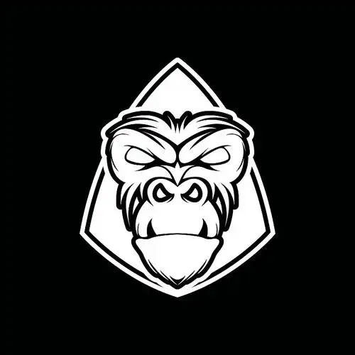 一个大猩猩脸标志模板