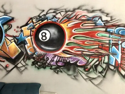 酒吧台球涂鸦|插画|新锐潮流插画|壁尚手绘贵州墙绘 - 原创作品