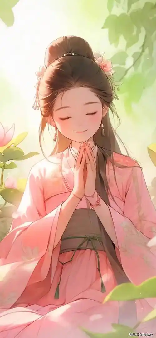 手绘古风美女手机壁纸图片_高级质感古风女生锁屏皮肤