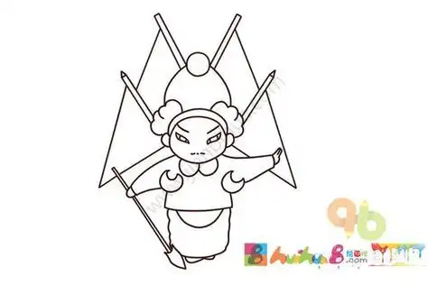 《生死恨》 韩玉娘简笔画怎么画京剧卡通头饰简笔画京剧儿童画人物