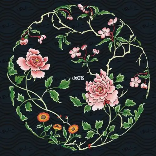 牡丹#中国传统图案纹样  #传统  #纹样  #国风  #绘画