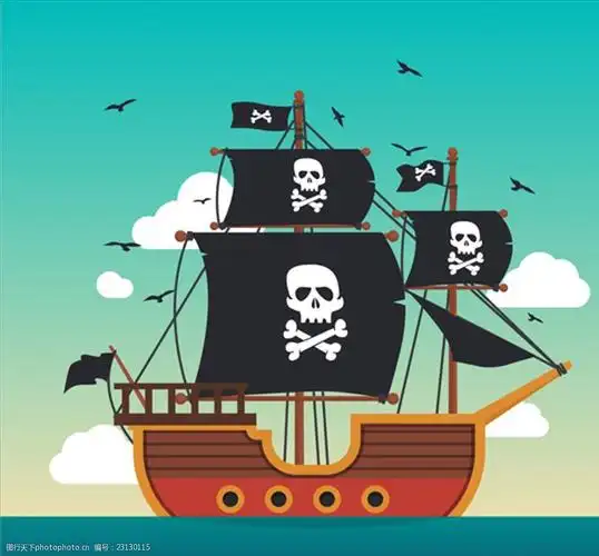 平面海盗船背景的设计
