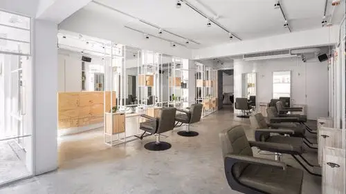 复古风美发沙龙|美发店装修|美业装修设计公司 案例资料:复古风现代