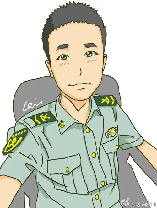 武警陆军军人兵哥哥各类卡通插画