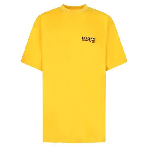 巴黎世家balenciaga男款黄色t恤|branded t-shirt