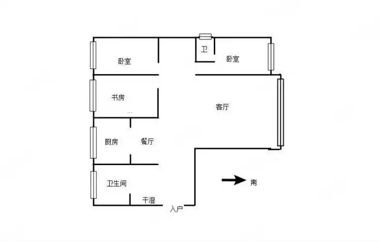 急售52万 丰泽园 三室边户  精装修 配套成熟 商品房